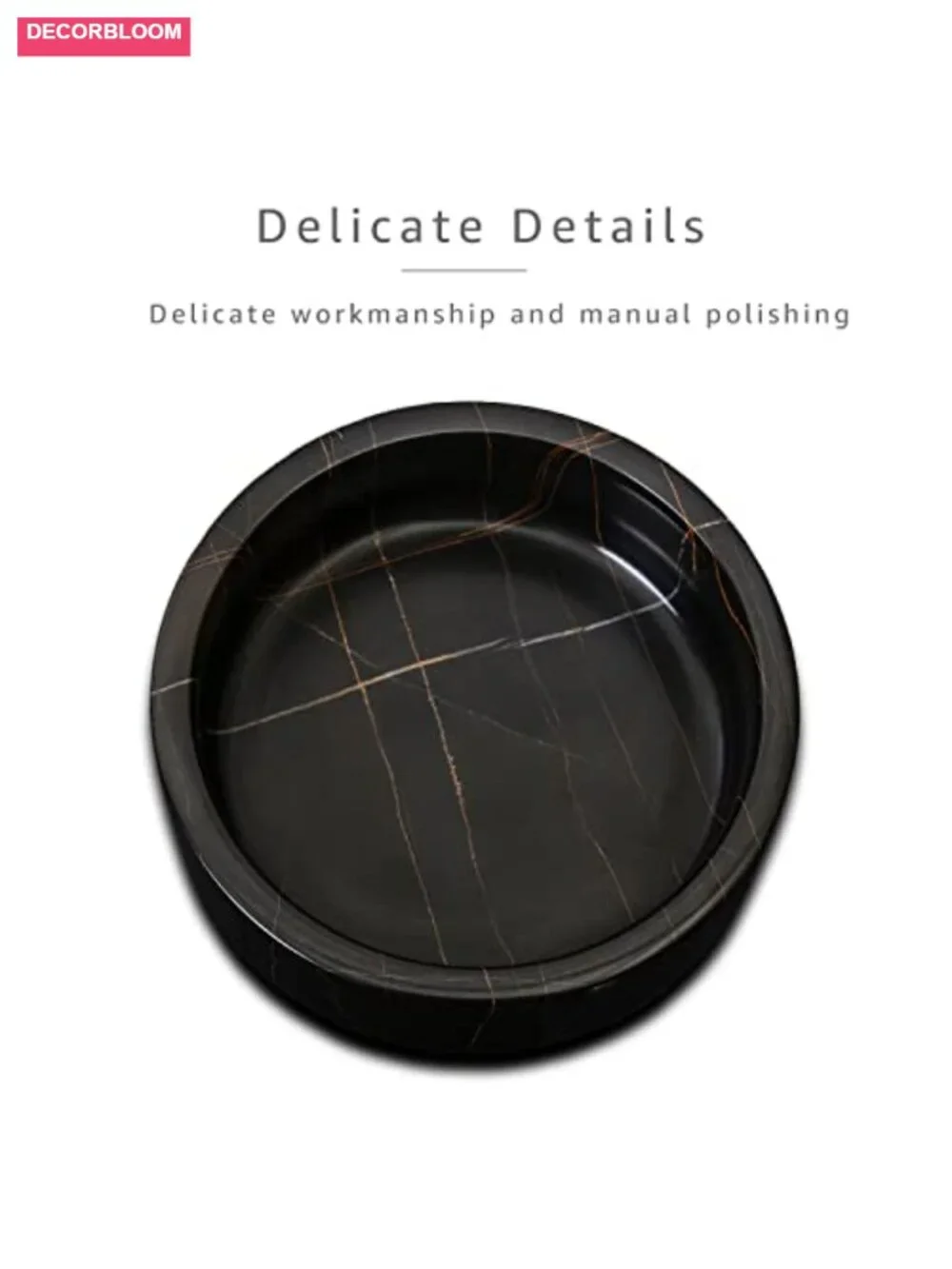 Marble Wine Bottle Coaster Holder Round Stone